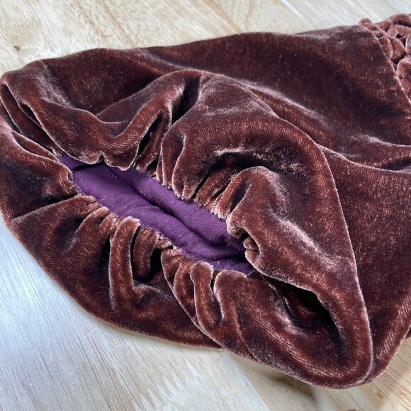 Free People NWT Gum Drop Mini Dress Size XS Brown Purple Shimmery Velvet - Picture 10 of 15